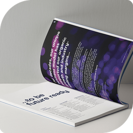 Our 2024 printed annual report opened to the Strategic Report page